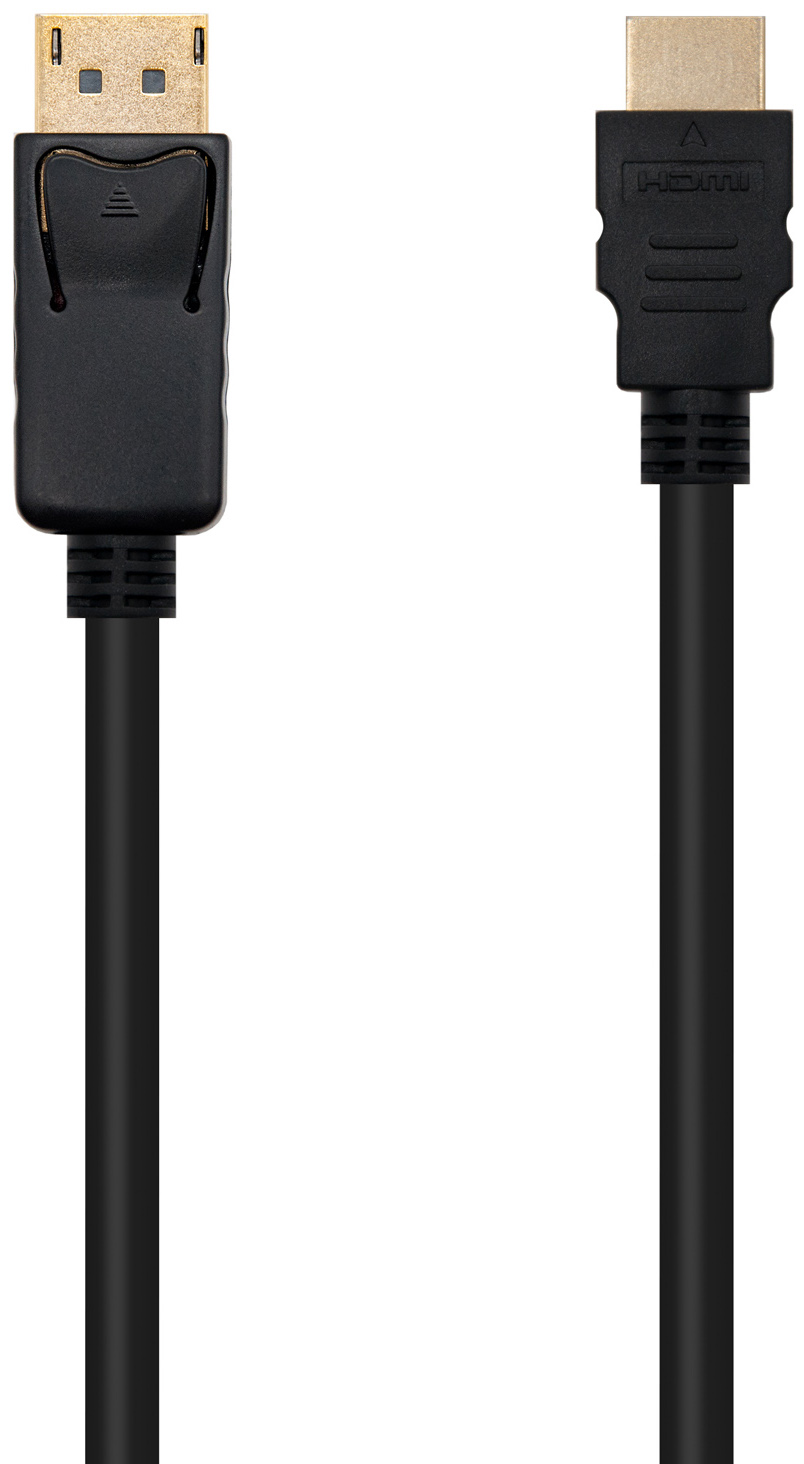 Picture of Picture of Cable Conversor NanoCable DisplayPort/M para HDMI/M 0.5 M Negro