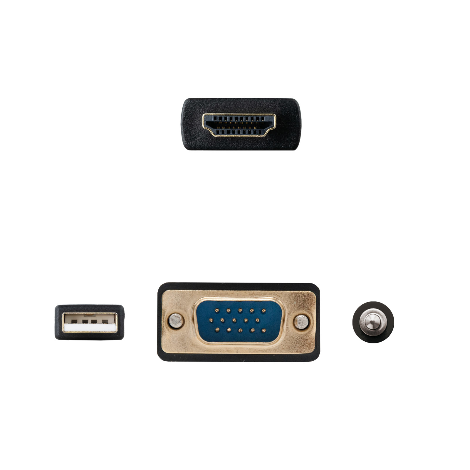 Nanocable - Cable Conversor Nanocable HDMI > VGA + Jack 3.5 + USB-A 1.8M Negro