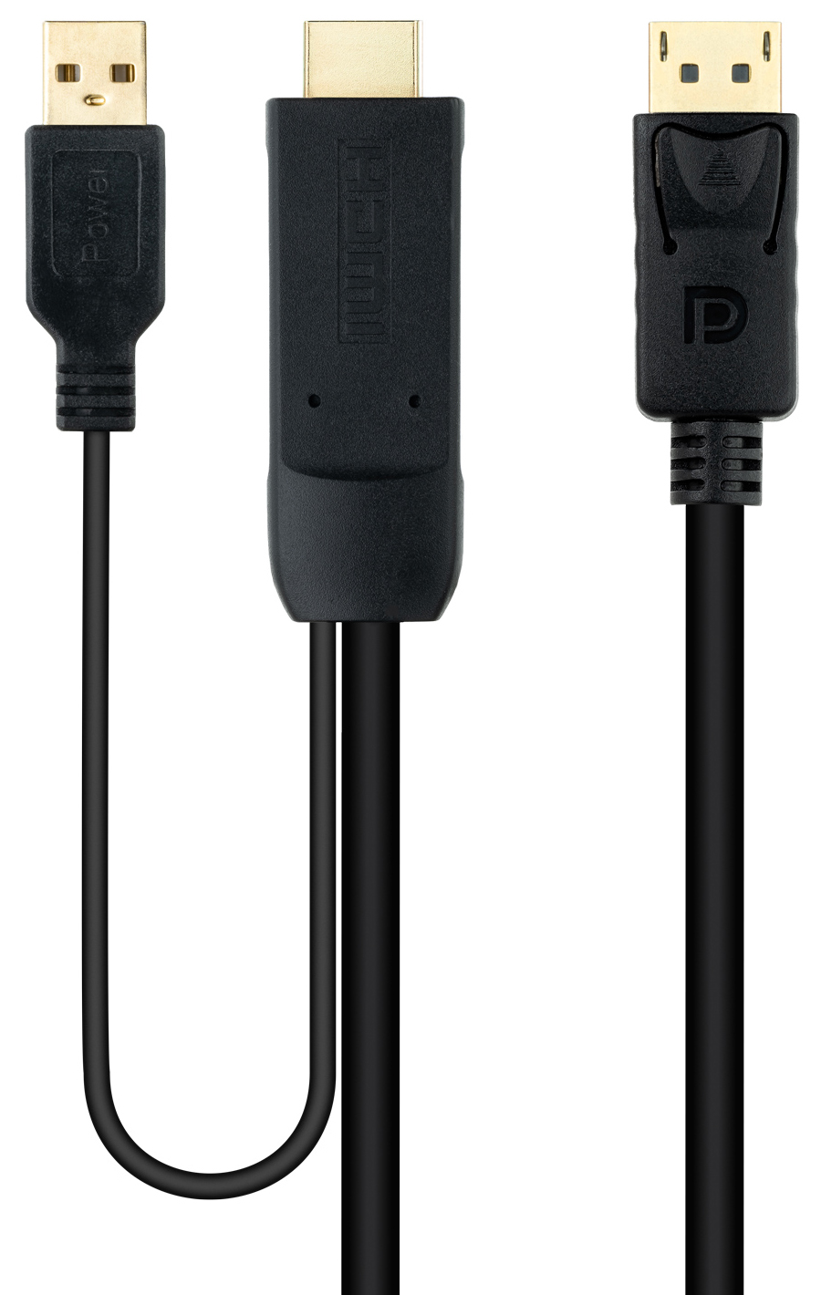 Picture of Picture of Cable Conversor NanoCable HDMI 2.0 para DisplayPort V1.2 1.8 M Negro