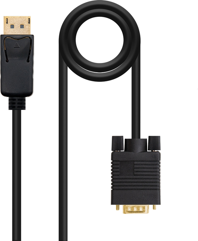 Picture of Picture of Cable Conversor NanoCable DisplayPort/M para VGA/M 5 M Negro