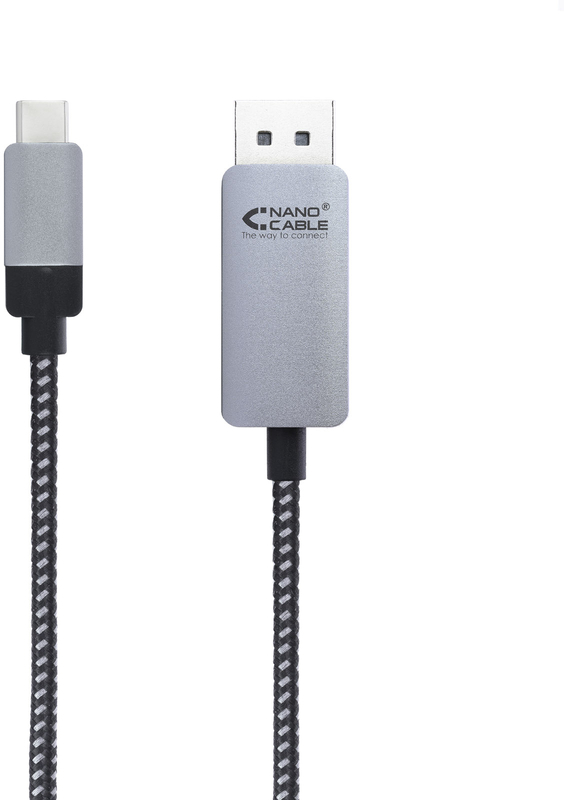 Picture of Picture of Cable Conversor NanoCable USB-C/M para DisplayPort/M 1.8 M Negro