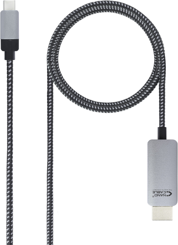 Picture of Picture of Cable Conversor NanoCable USB-C/M para HDMI/M 3 M Negro