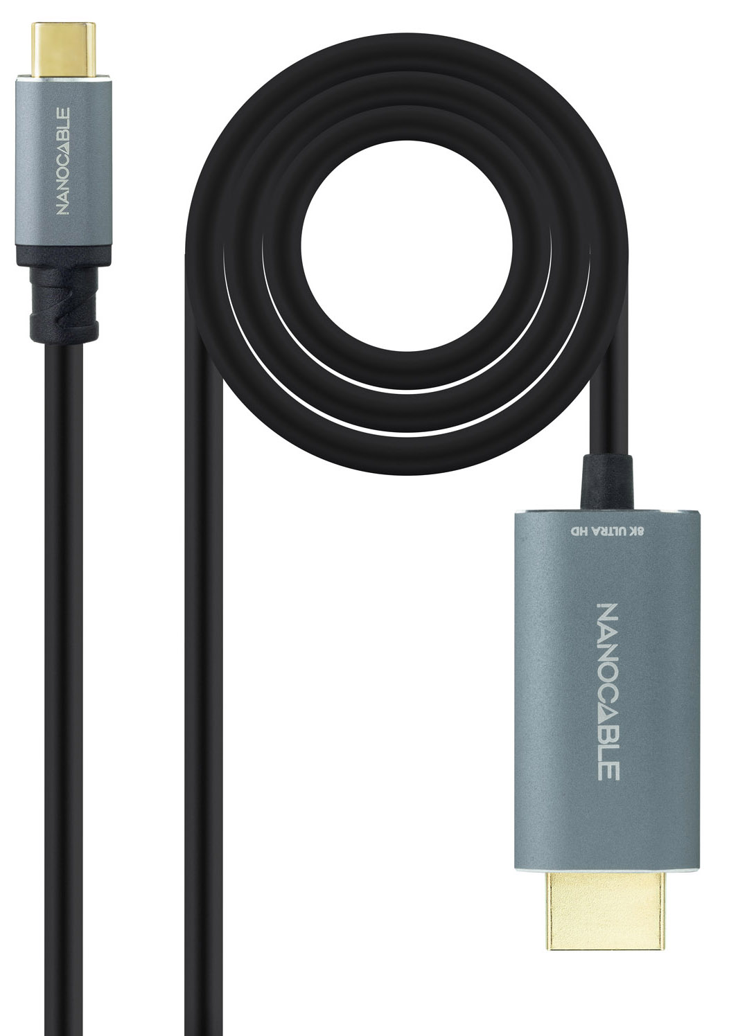 Picture of Picture of Cable Conversor NanoCable USB-C para HDMI 2.1 8K@60HZ 1.8 M Negro