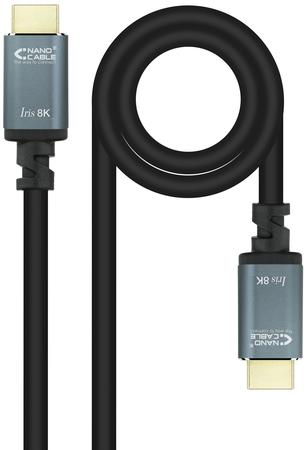 Picture of Picture of Cable HDMI V2.1 8K NanoCable IRIS USB-A M/M 0.5 M Negro