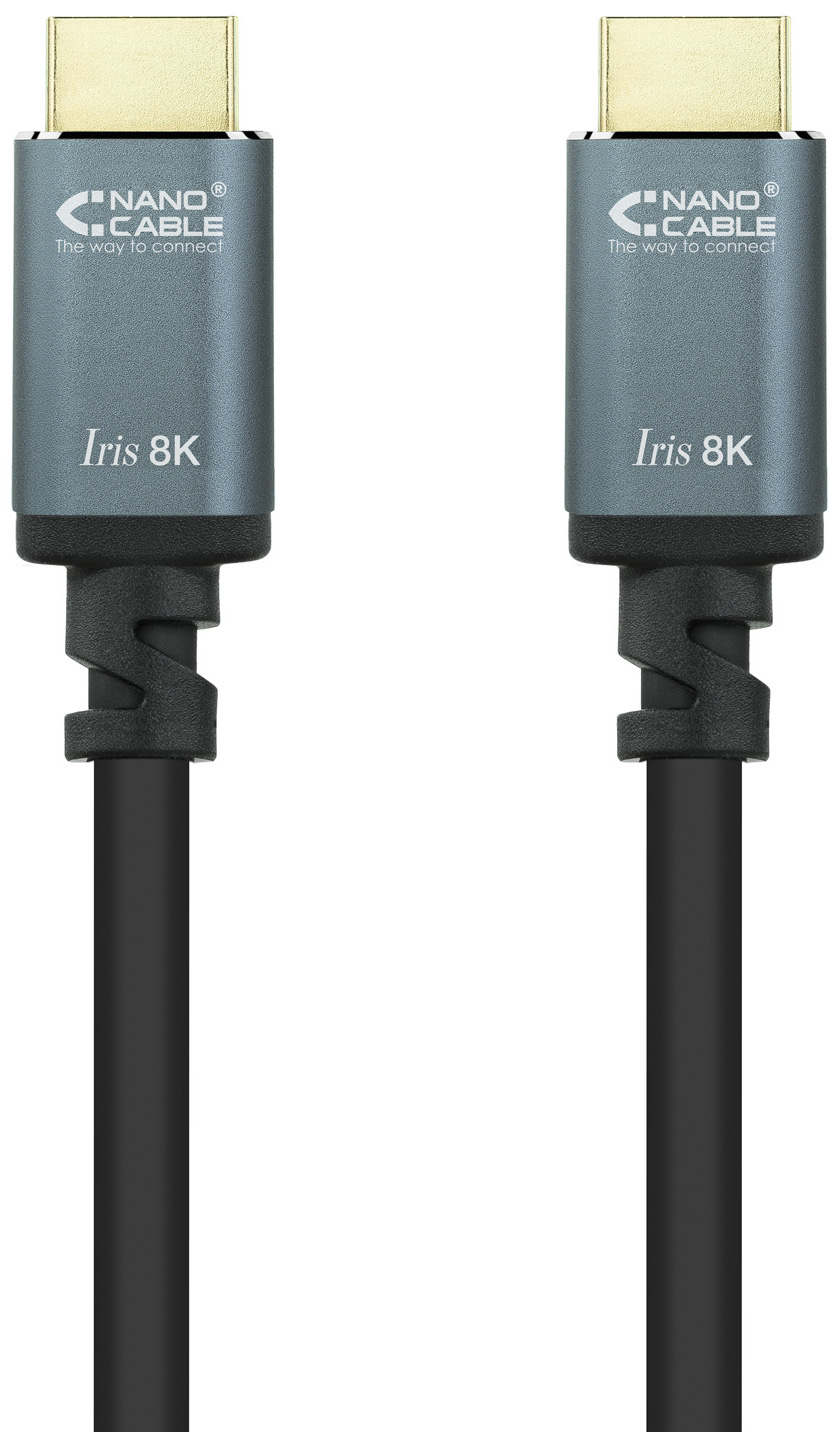 Picture of Picture of Cable HDMI V2.1 8K NanoCable IRIS USB-A M/M 0.5 M Negro