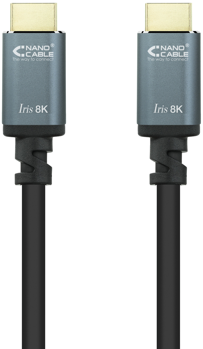 Picture of Picture of Cable HDMI V2.1 8K NanoCable IRIS USB-A M/M 1.5 M Negro
