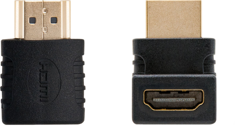Picture of Picture of Adaptador Angular NanoCable HDMI M/F Negro