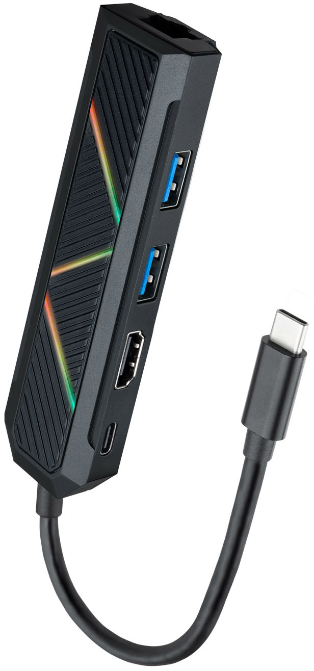 Picture of Picture of Hub USB-C NanoCable 2x USB-A / USB-C PD 3.0 (100W) / HDMI / RJ45