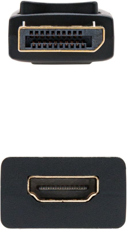 Picture of Picture of Adaptador NanoCable DisplayPort M para HDMI F 15 CM Negro