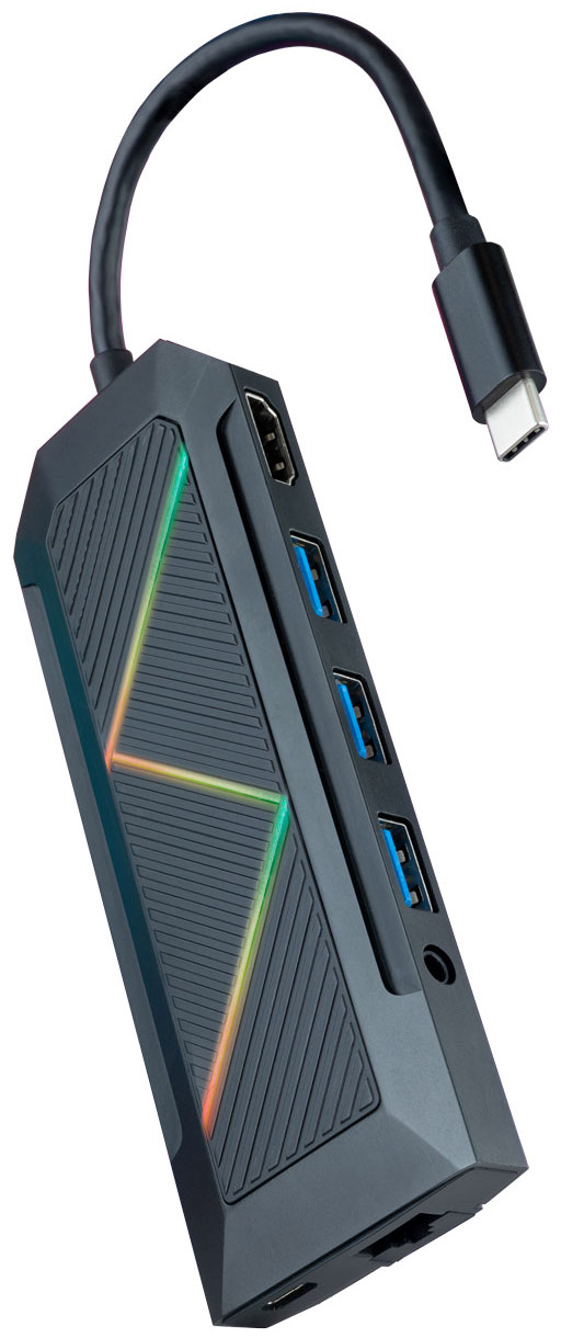Picture of Picture of Hub USB-C NanoCable 3x USB-A / USB-C PD 3.0 (100W) / HDMI / RJ45 / TF / SD / Audio