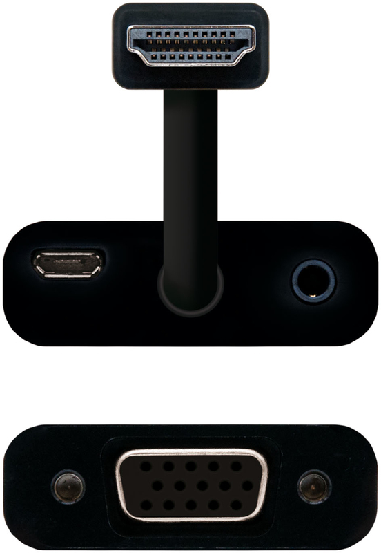 Picture of Picture of Adaptador NanoCable HDMI M para SVGA/Audio F 10 CM / 1M Negro