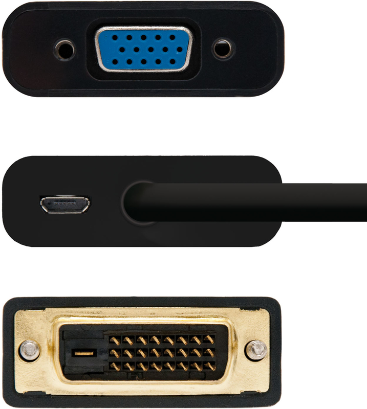Nanocable - Adaptador NanoCable DVI M para VGA 10 CM Negro