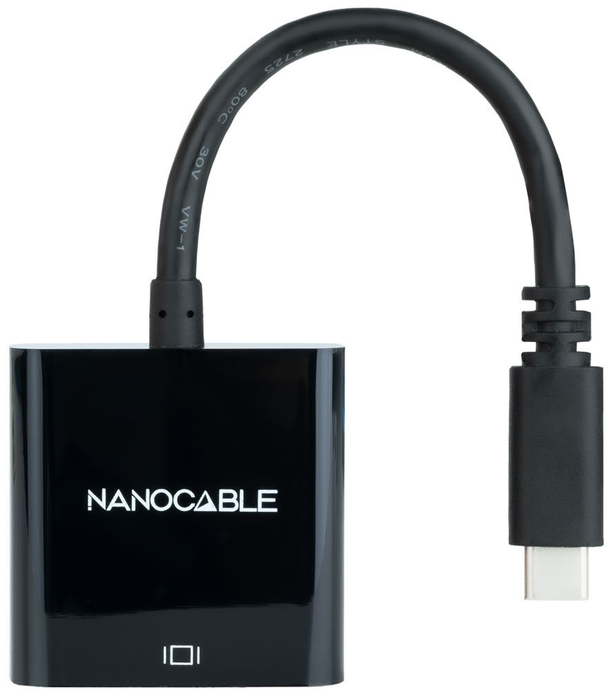 Picture of Picture of Adaptador NanoCable USB-C M para VGA F 10 CM Negro