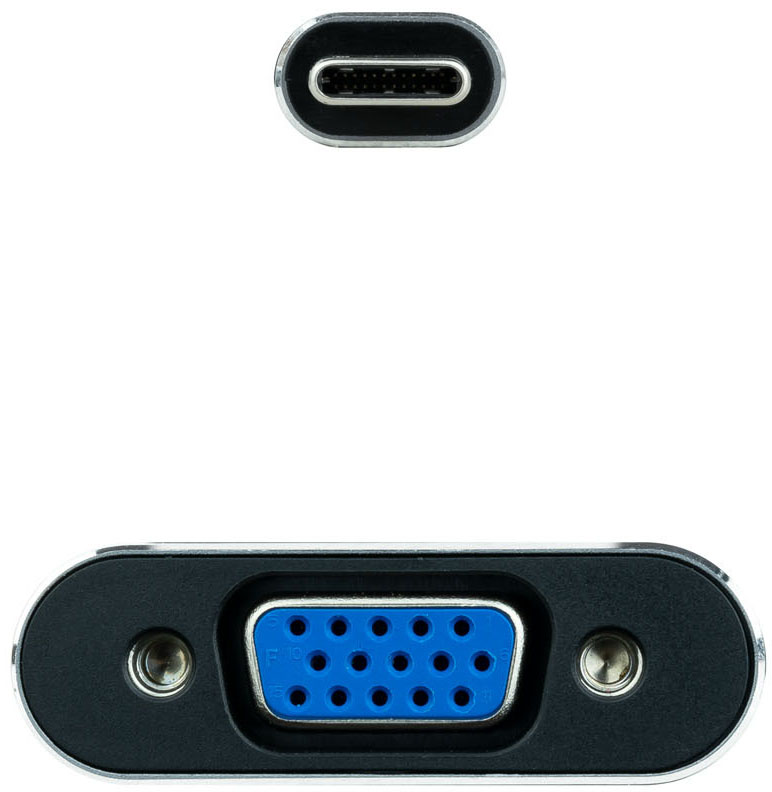 Picture of Picture of Adaptador NanoCable USB-C M para VGA F 10 CM Gris