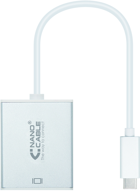 Picture of Picture of Adaptador NanoCable USB-C M para VGA F 10 CM Aluminio