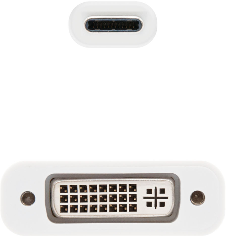 Picture of Picture of Adaptador NanoCable USB-C M para DVI-D F 15 CM Blanco