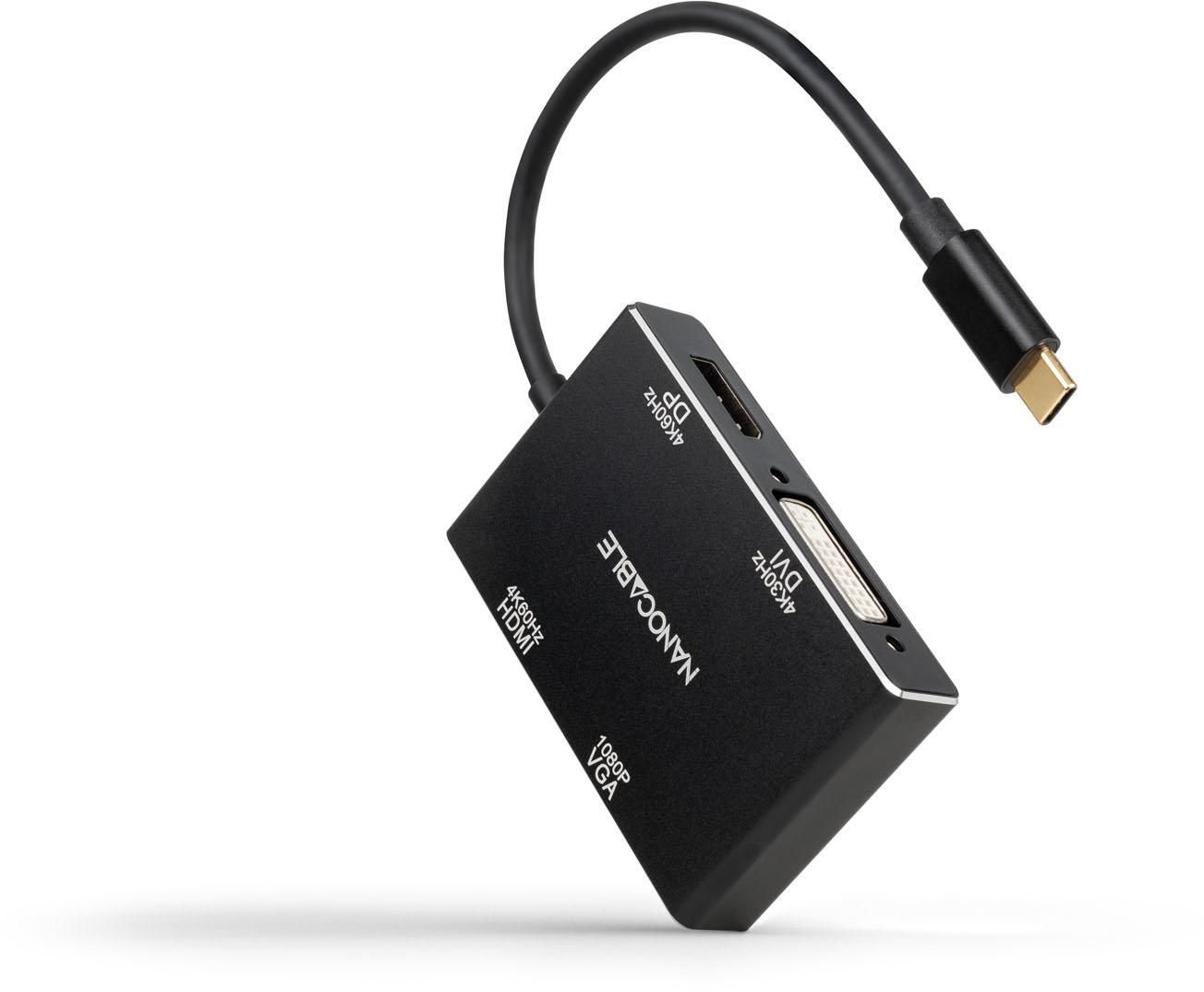 Picture of Picture of Adaptador Nanocable USB-C > HDMI + DVI/H + DP/H + VGA/H