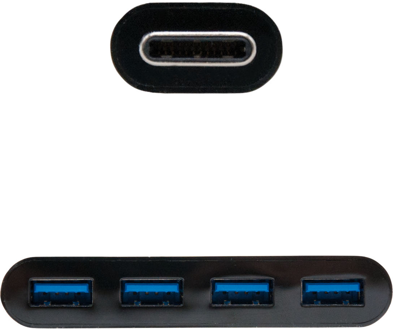 Picture of Picture of Hub USB-C NanoCable 4x USB 3.0 Type A 10 CM Negro