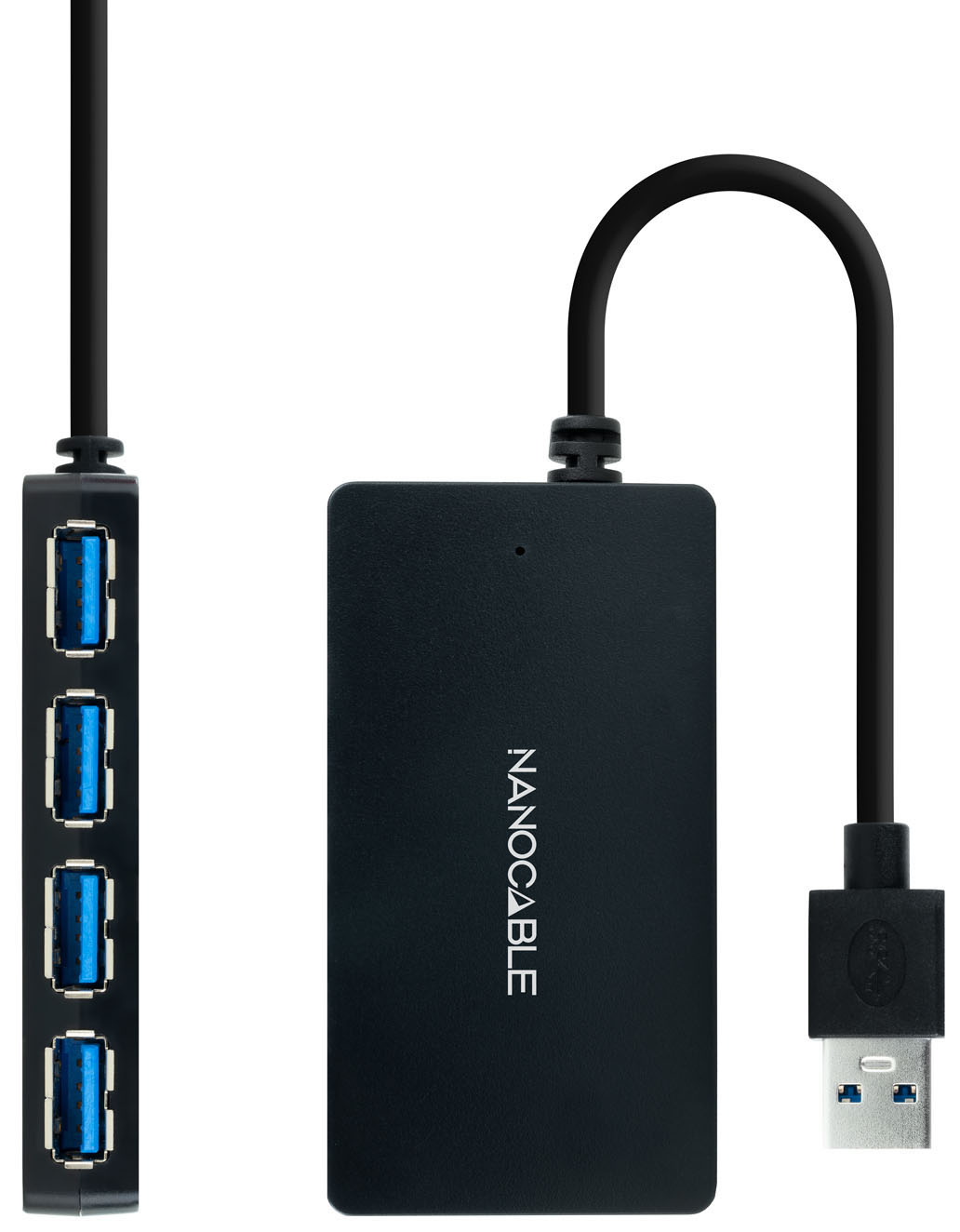 Picture of Picture of Hub USB 3.0 NanoCable 4x USB 3.0 USB-A/M-USB 3.0/F 15 CM Negro