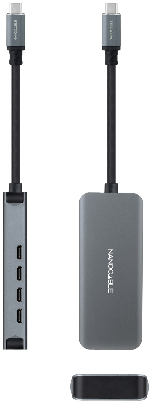 Picture of Picture of Hub Nanocable USB-C > 4xUSB-C 10 CM Gris