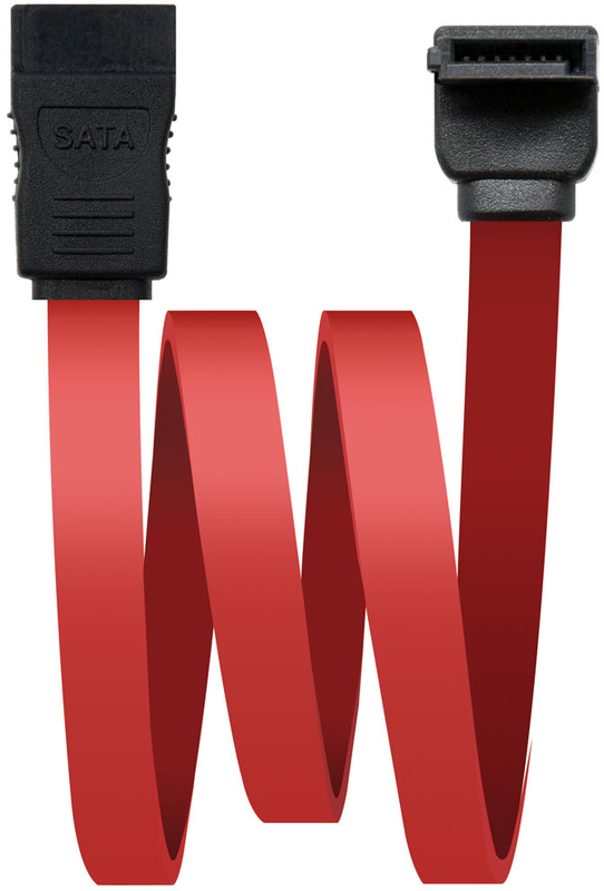 Picture of Picture of Cable SATA III Angular NanoCable 50 CM Rojo OEM