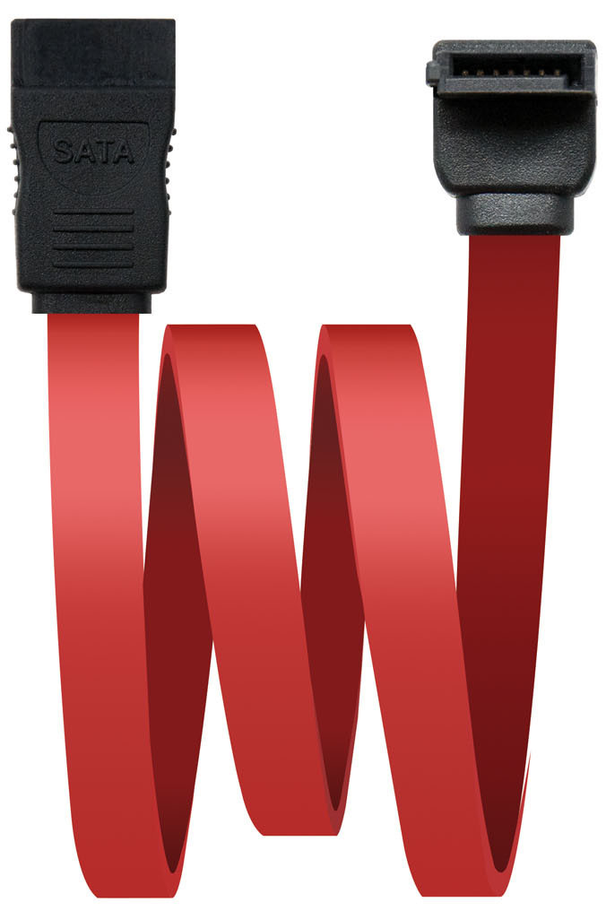 Nanocable - Cable SATA III Angular NanoCable 50 CM Rojo