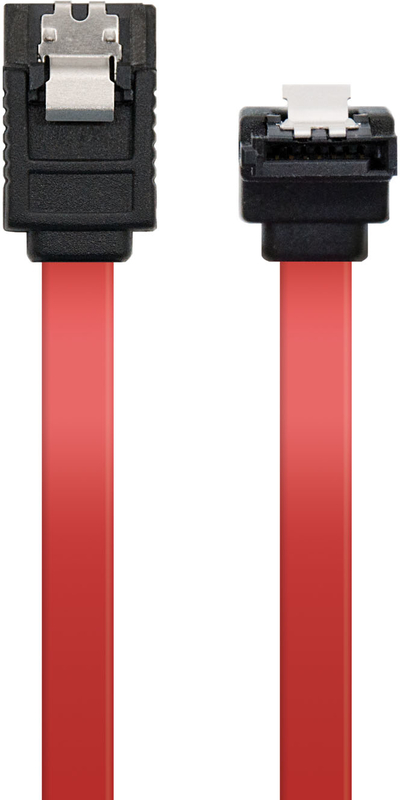 Nanocable - Cable SATA III Angular NanoCable 50 CM Rojo c/trave