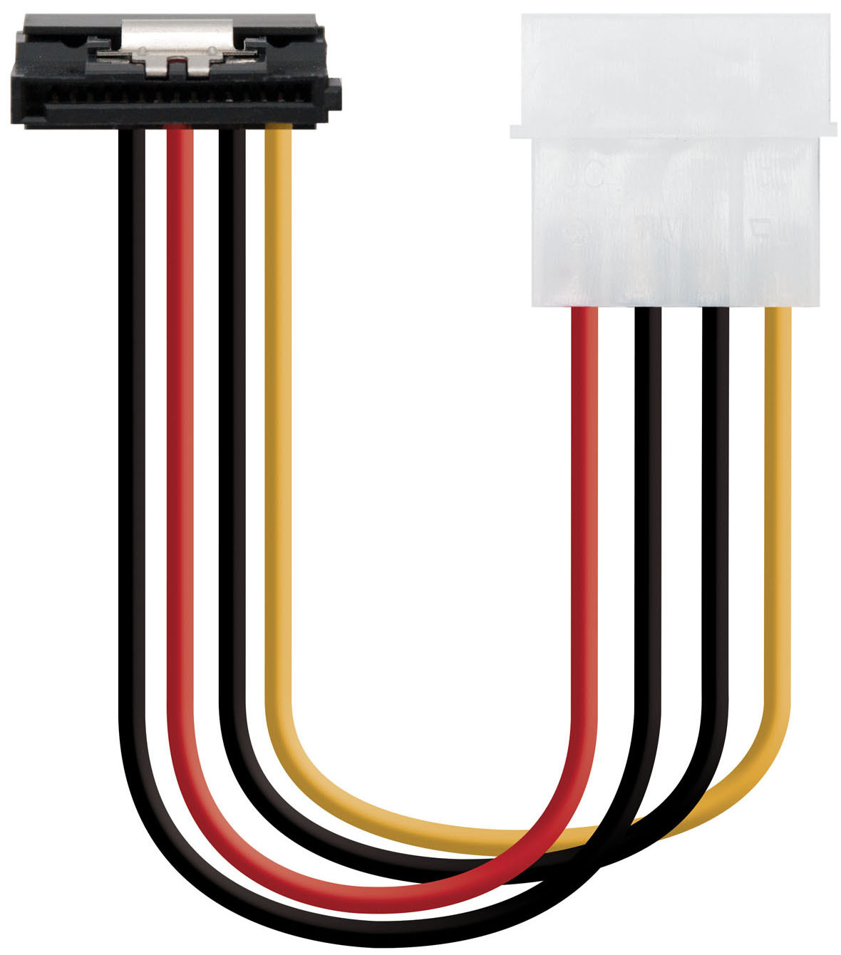Nanocable - Cable de Alimentación SATA Angular NanoCable - Molex 4Pin/M - SATA/F 16CM