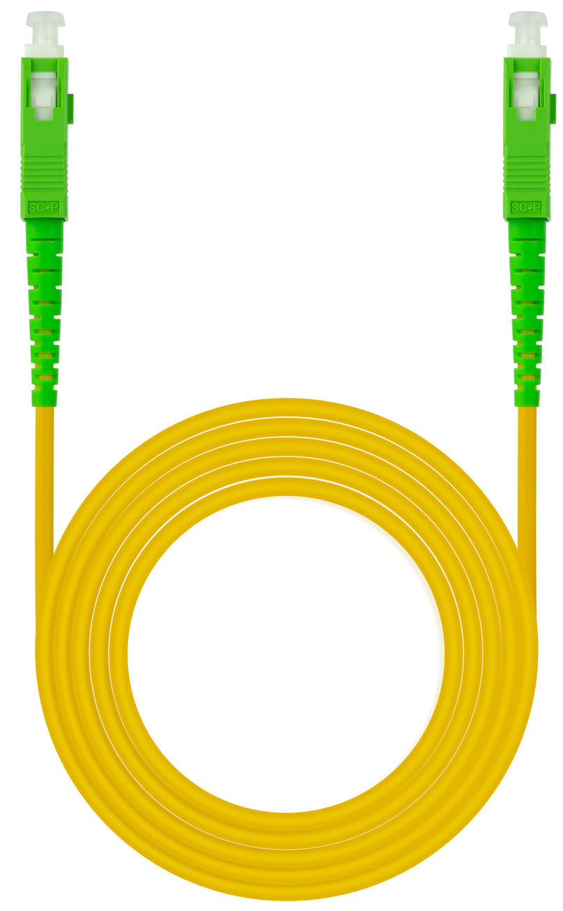 Picture of Picture of Cable de Fibra Óptica NanoCable SC/APC-SC/APC Monomodo Simplex LSZH 1 M Amarillo