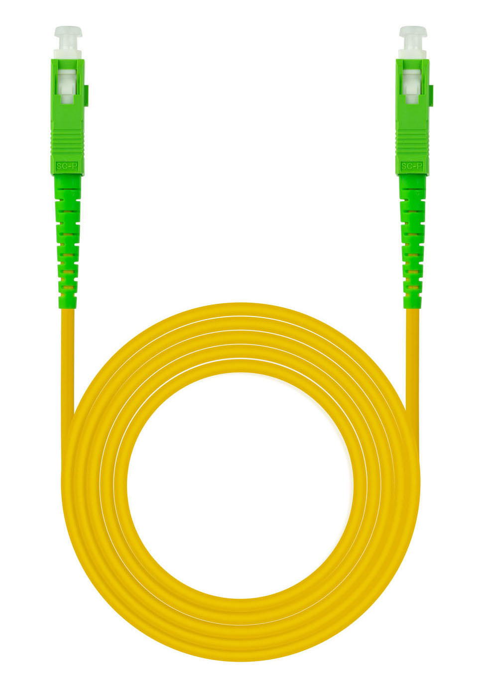 Picture of Picture of Cable de Fibra Óptica NanoCable SC/APC-SC/APC Monomodo Simplex LSZH 10 M Amarillo