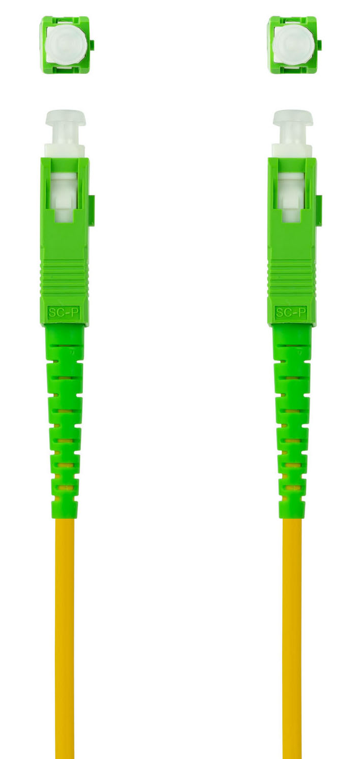 Picture of Picture of Cable de Fibra Óptica NanoCable SC/APC-SC/APC Monomodo Simplex LSZH 20 M Amarillo