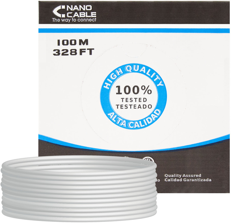 Picture of Picture of Bobina de Red NanoCable RJ45 UTP CAT.6 AWG24 CU 100 M Gris