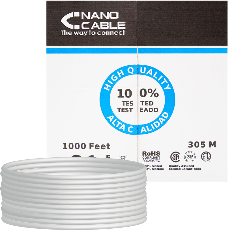 Picture of Picture of Bobina de Red NanoCable RJ45 UTP CAT.6 AWG24 CU 305 M Gris