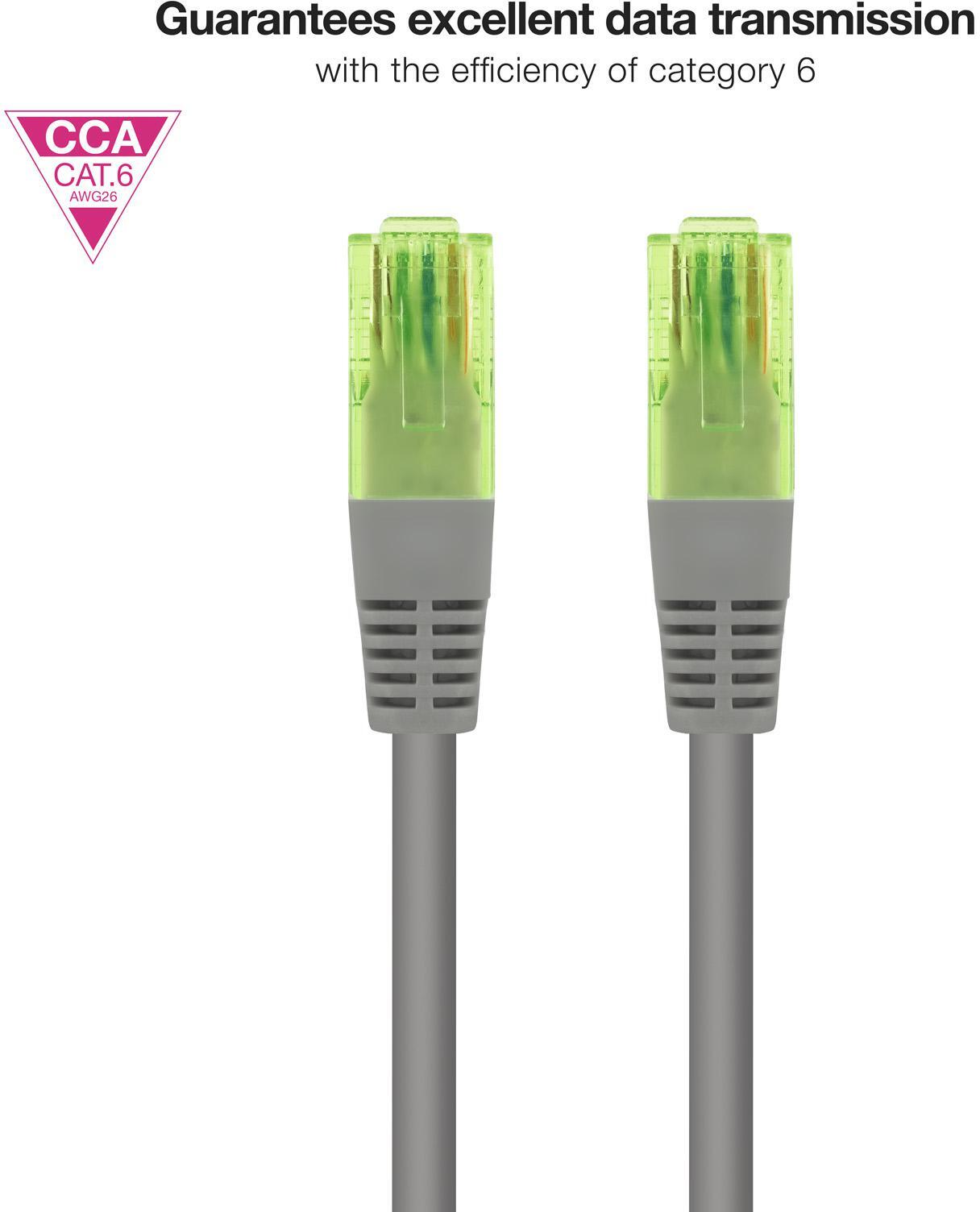 Nanocable - Cable de Red Patchcord Nanocable RJ45 CAT.6 UTP AWG26 CCA 0.30 M Gris