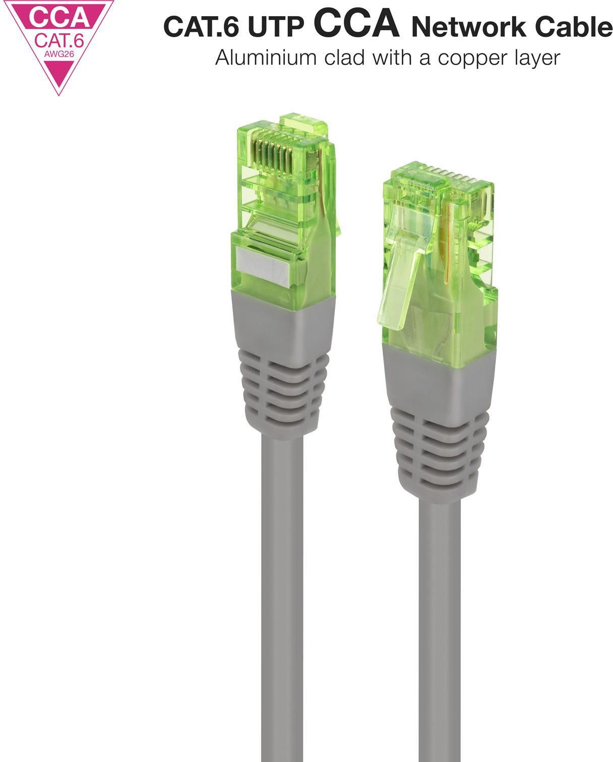 Picture of Picture of Cable de Red Patchcord Nanocable RJ45 CAT.6 UTP AWG26 CCA 0.30 M Gris
