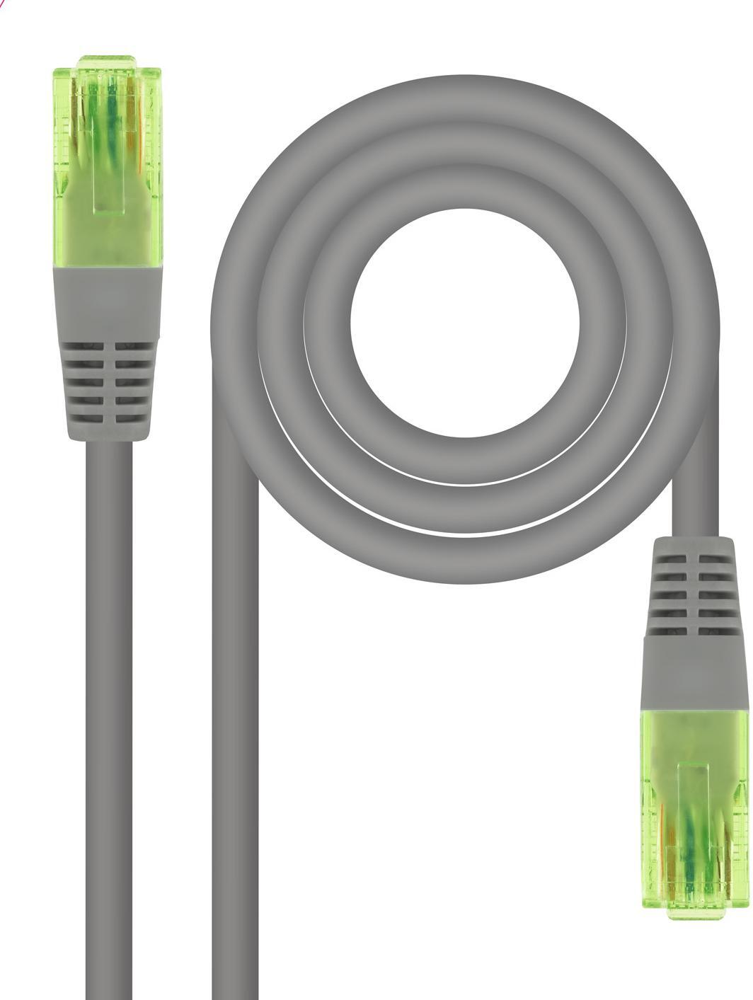 Nanocable - Cable de Red Patchcord Nanocable RJ45 CAT.6 UTP AWG26 CCA 0.30 M Gris