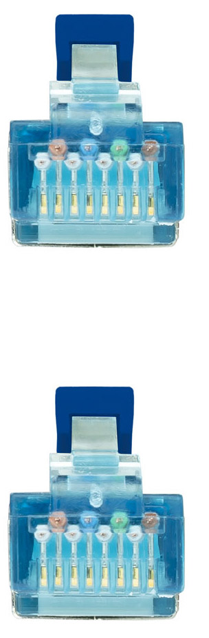 Nanocable - Cable de Red NanoCable RJ45 LSZH CAT.7 600MHZ SFTP AWG26 30 CM Azul