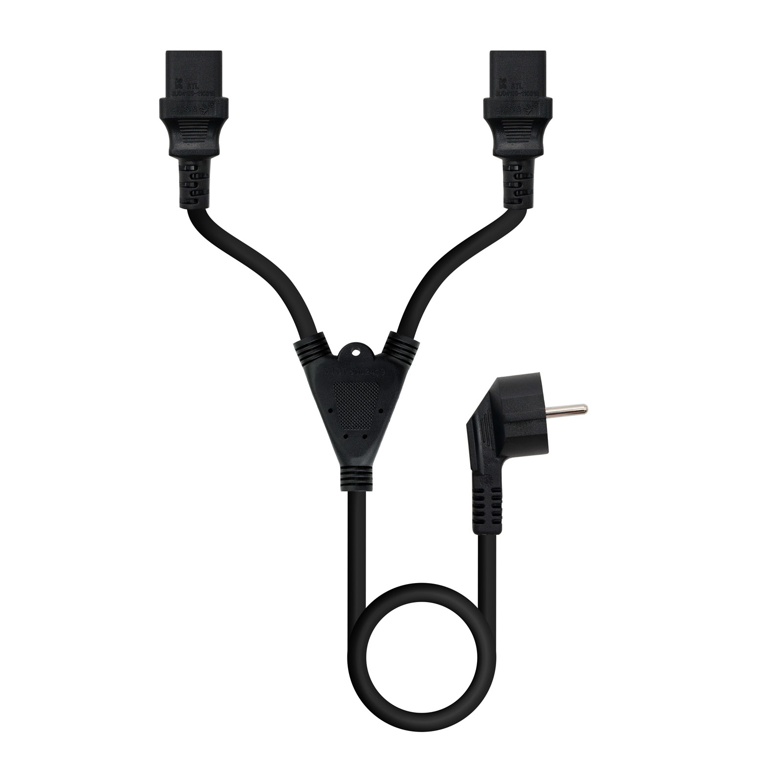 Picture of Picture of Cable Alimentación Doble CEE7/M > 2xC13/H 1.8M Negro