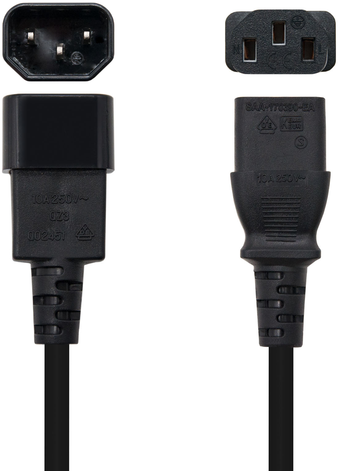 Picture of Picture of Cable de Alimentación Nanocable C13/F-C14/M 3M Negro