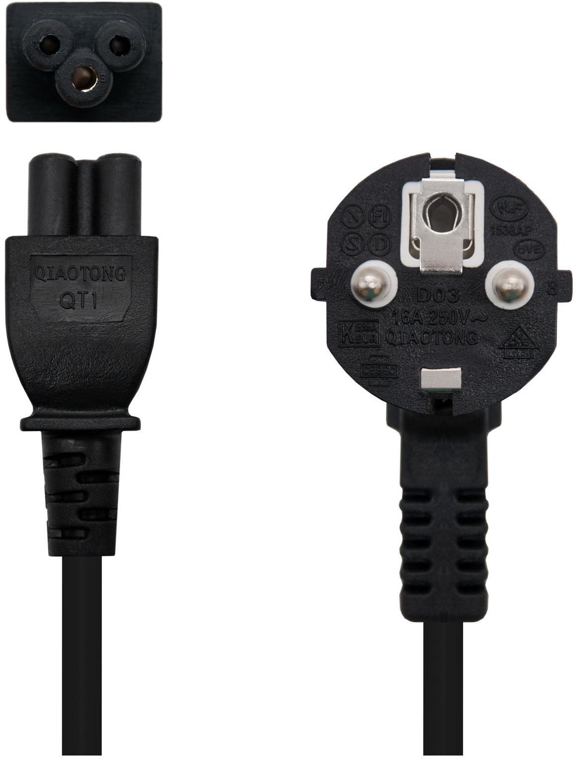 Picture of Picture of Cable de Alimentación Trevo Nanocable CEE7 Angular/M-C5/F 2 M Negro