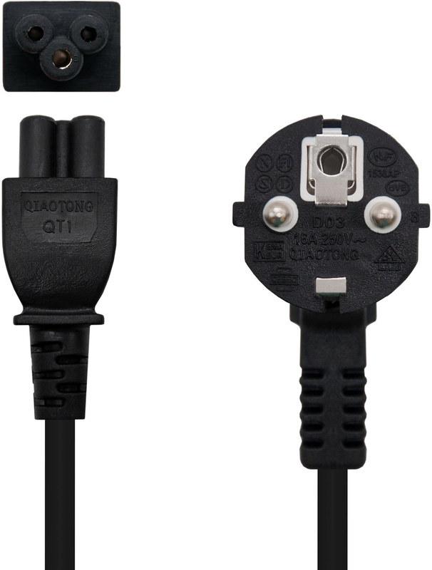 Picture of Picture of Cable de Alimentación Trevo NanoCable CEE7 Angular/M-C5/F 1.5 M Negro