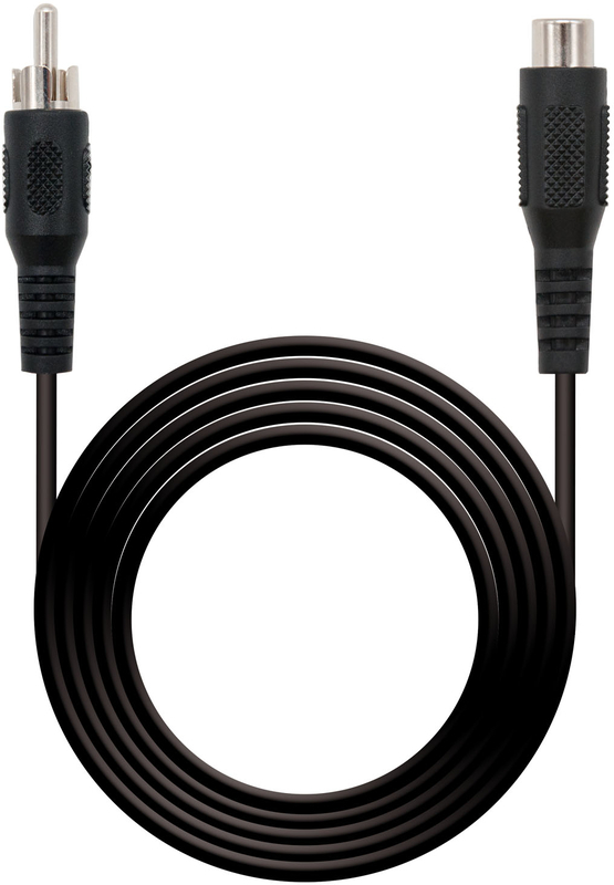 Nanocable - Cable RCA Prolongador NanoCable RCA/M-RCA/F 5M Negro