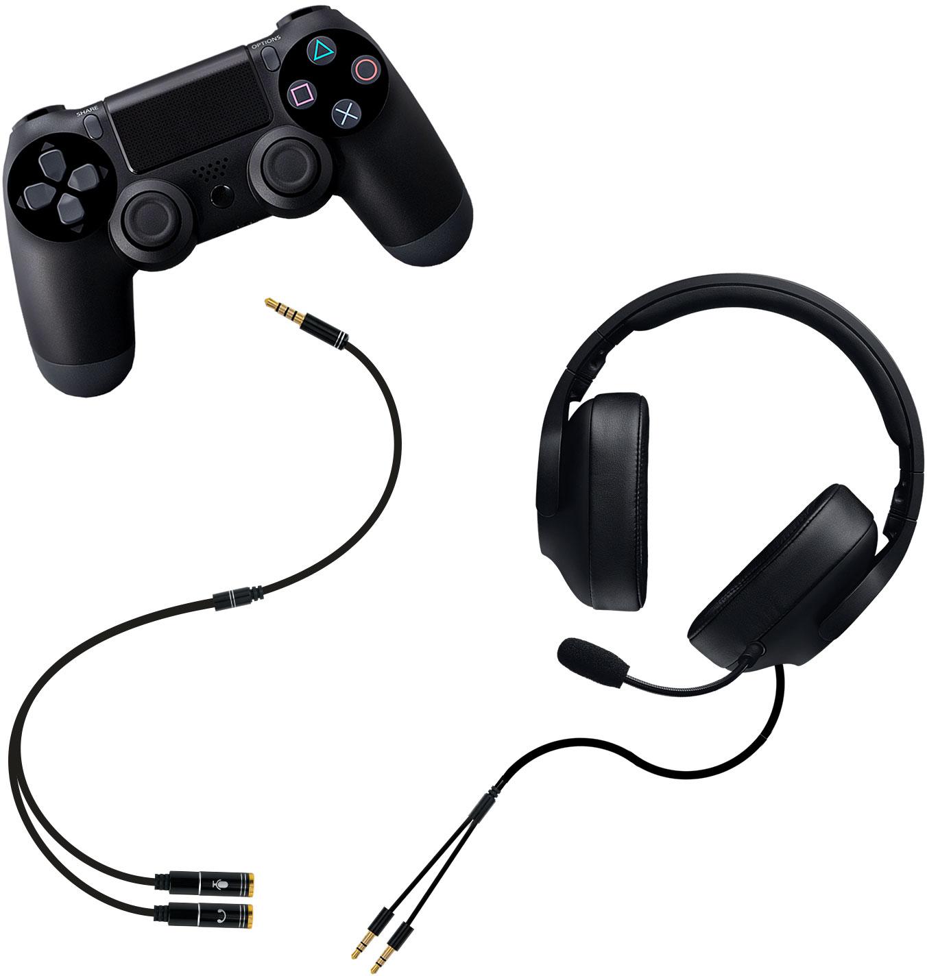Picture of Picture of Cable de Divisão Audio NanoCable Jack 3,5/M 4 PINOS - 2x Jack 3,5/H 3 PINOS 30 CM Negro