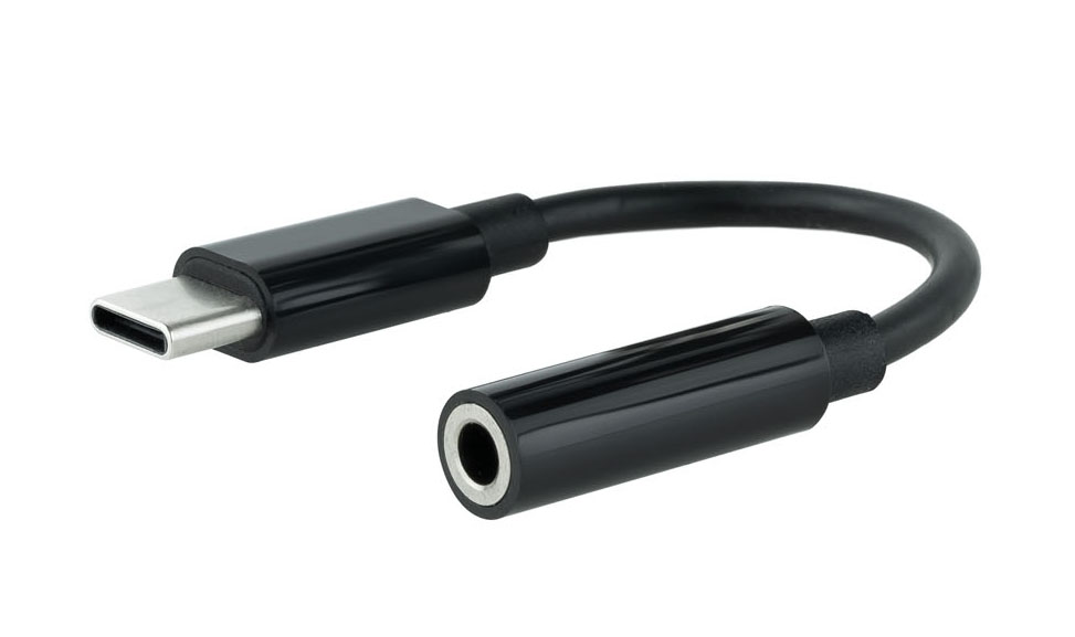 Picture of Picture of Cable Conversor de Audio NanoCable USB-C/M - Jack 3.5/F 11 CM Negro