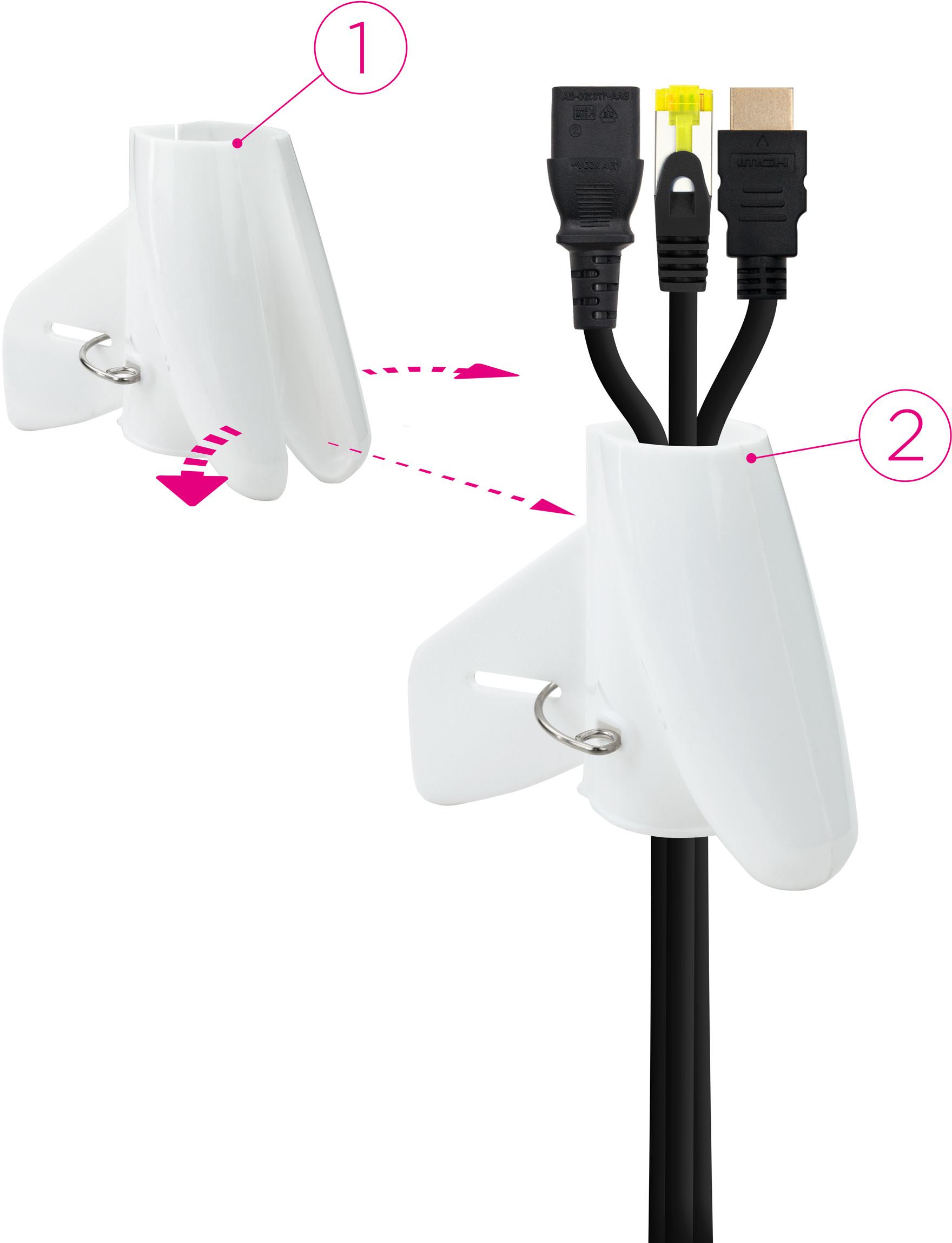 Picture of Picture of Organizador de cables flexible Nanocable 25 mm 3 M Blanco