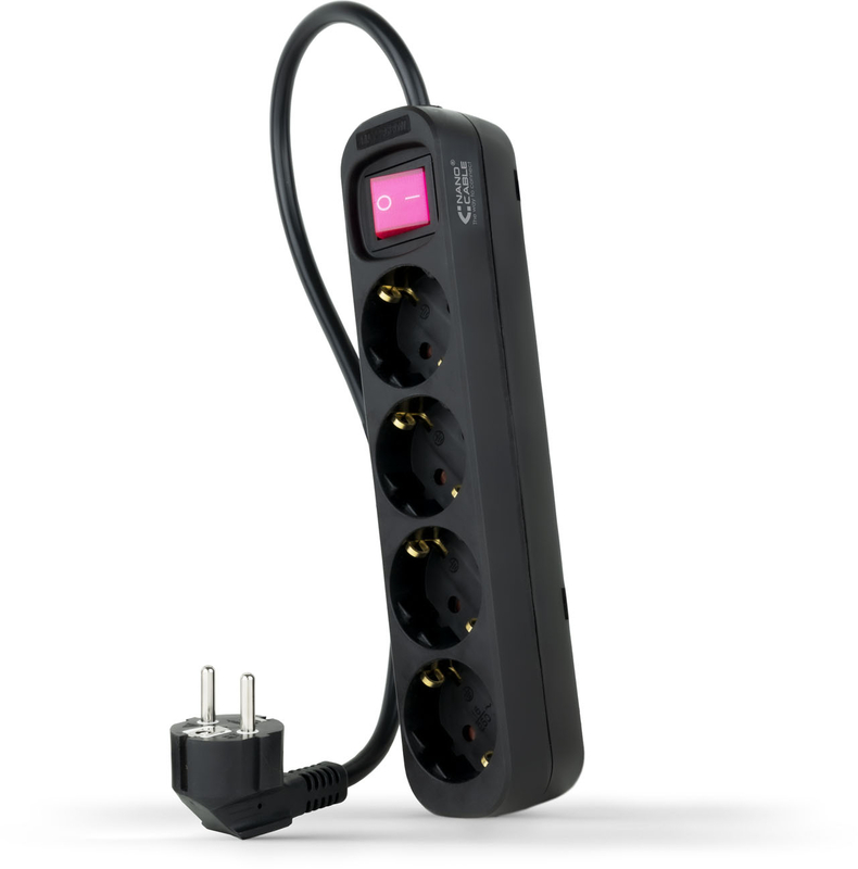 Picture of Picture of Regleta NanoCable 4 Tomas com switch 1.4 M Negro