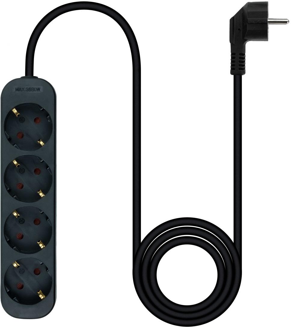 Picture of Picture of Regleta NanoCable 4 Tomas 1.4 M Negro