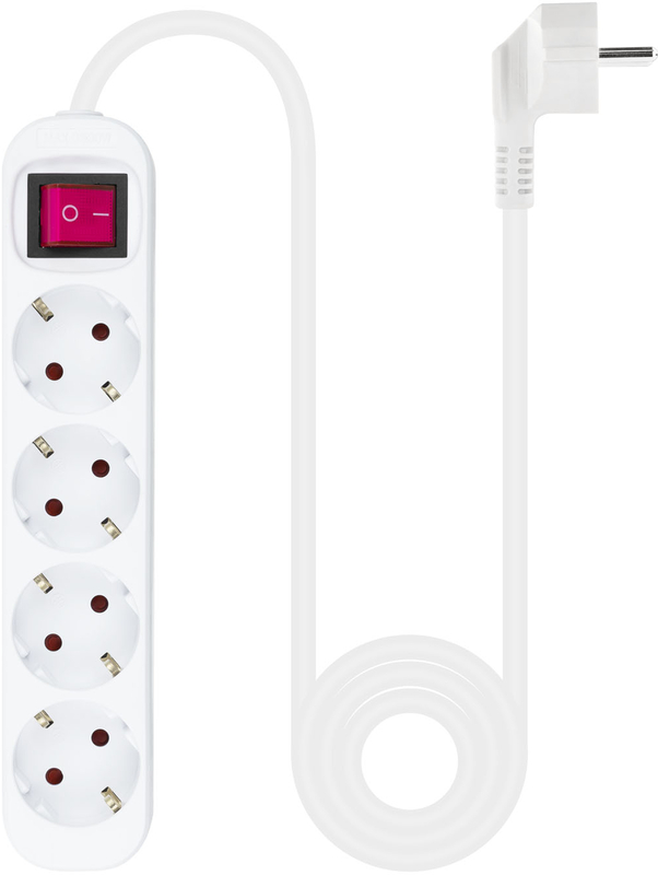 Picture of Picture of Regleta NanoCable 4 Tomas com switch 1.4 M Blanco