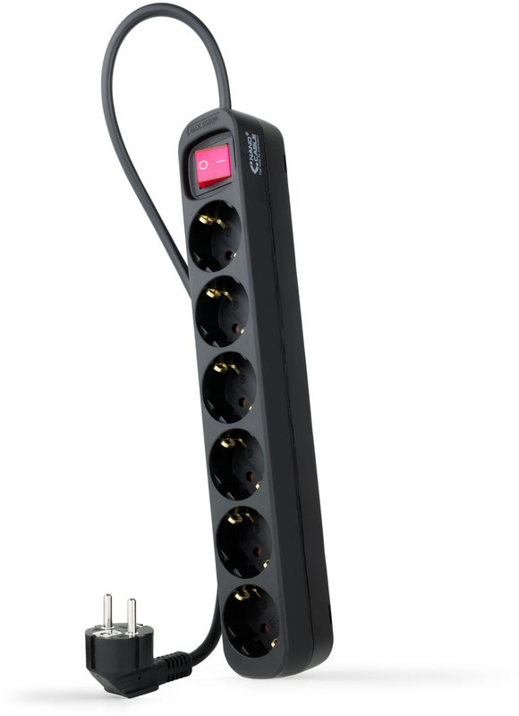 Picture of Picture of Regleta NanoCable 6 Tomas com switch 1.4 M Negro