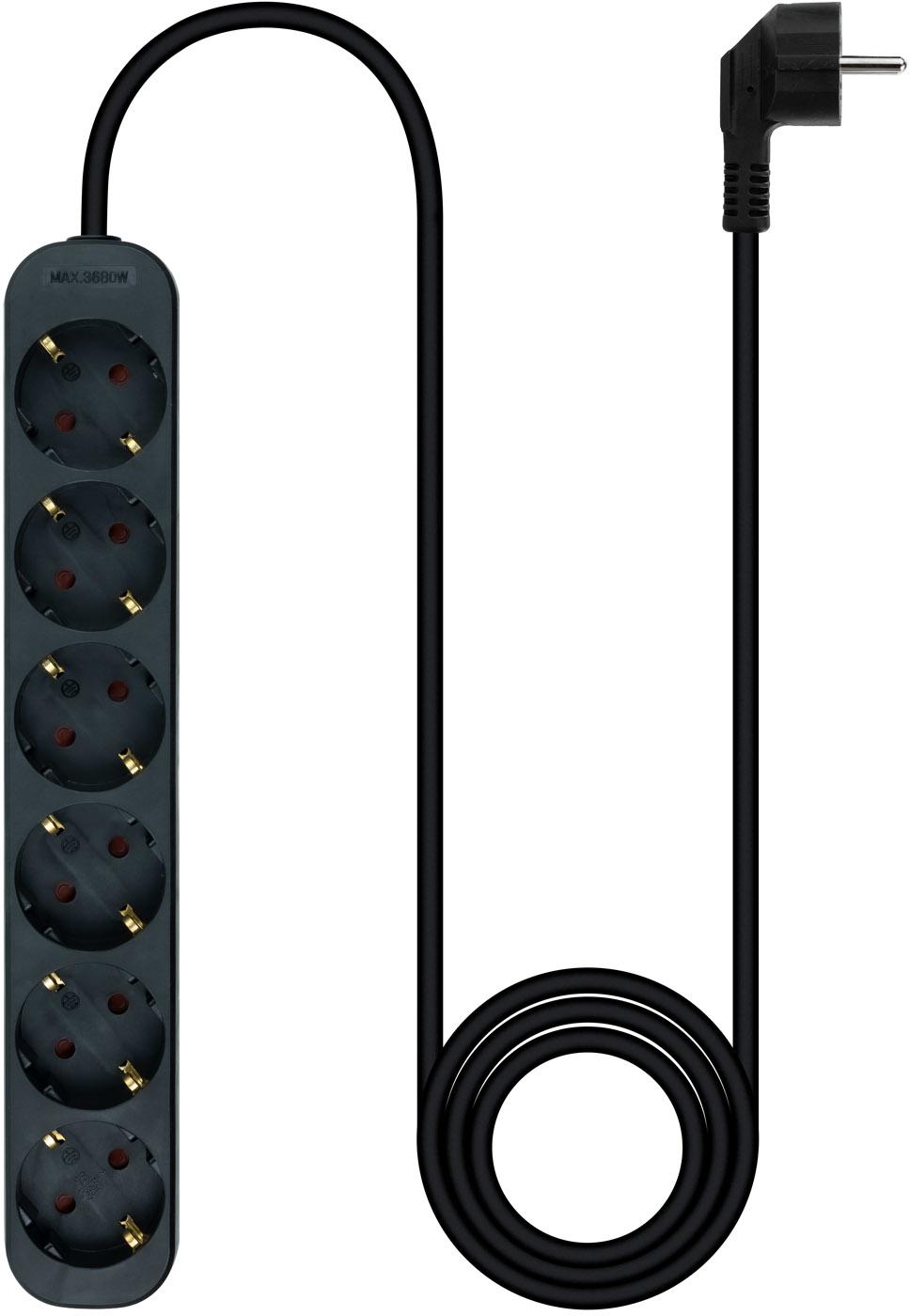 Picture of Picture of Regleta NanoCable 6 Tomas 1.4 M Negro